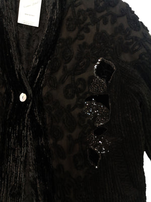 Norma Vintage _black chinille jacket