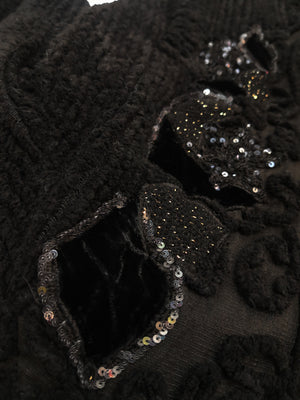 Norma Vintage _black chinille jacket