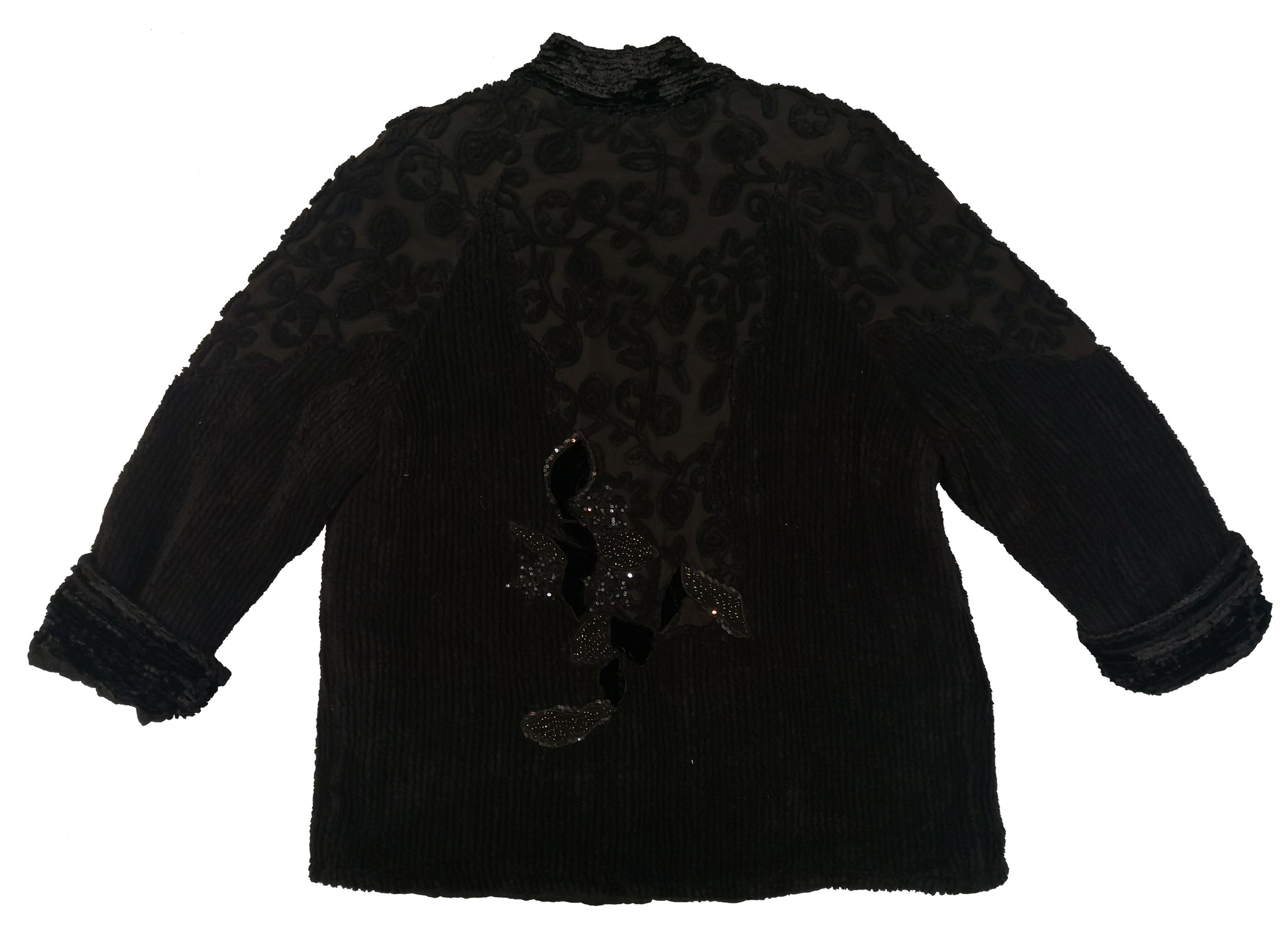 Norma Vintage _black chinille jacket