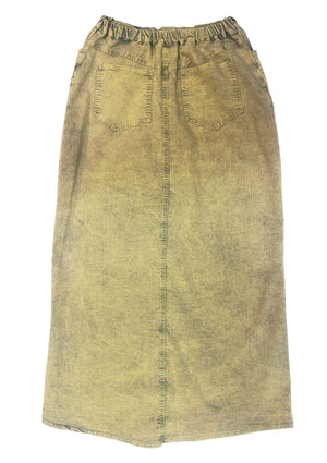 Norma Vintage _green denim skirt