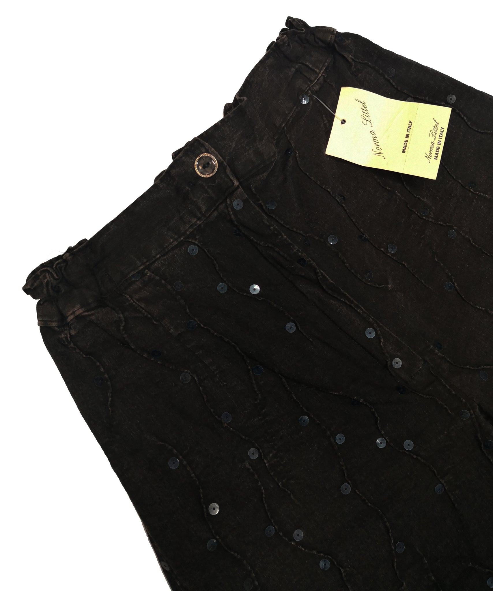 Norma Vintage _sequins denim trousers