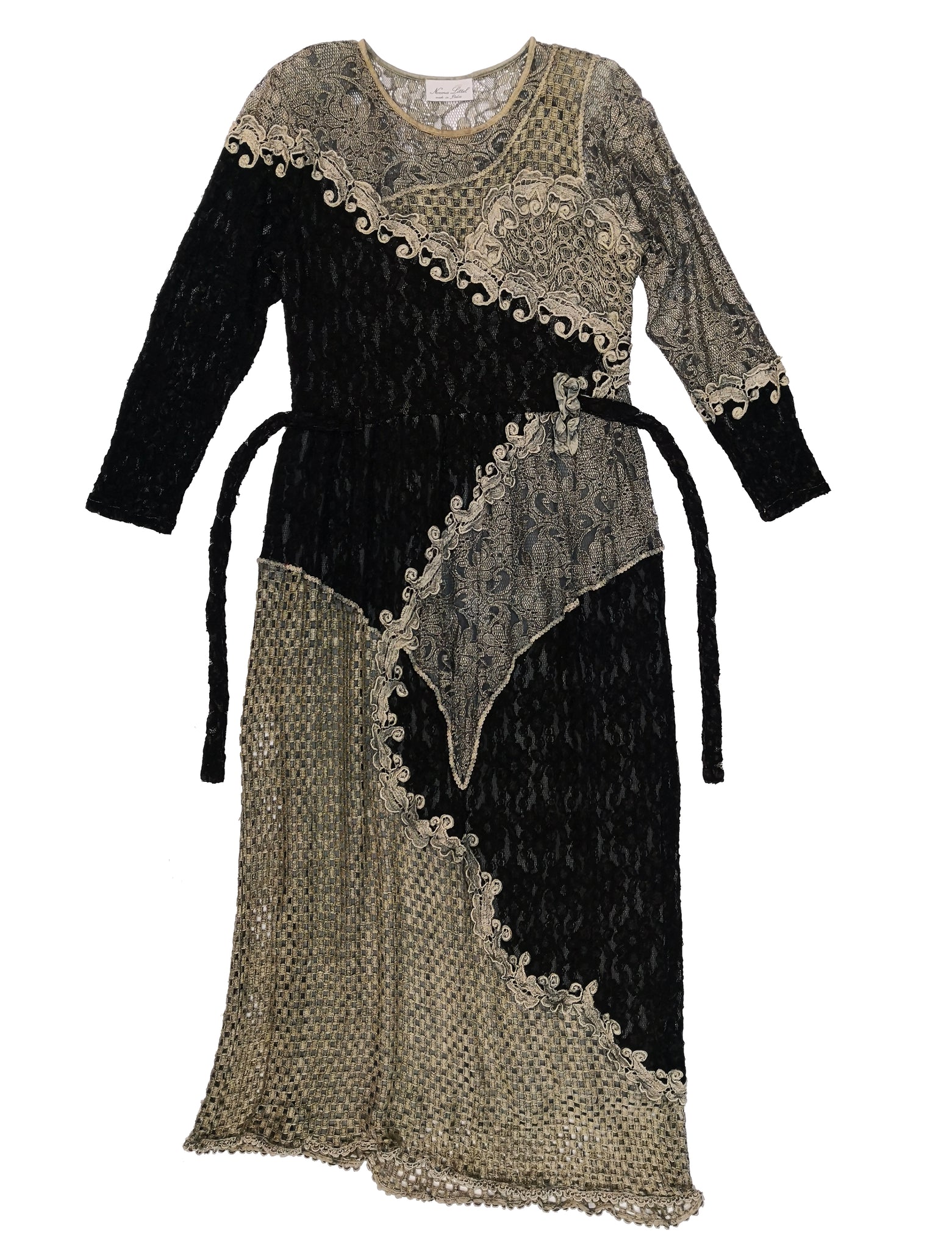 Norma Vintage _guipur & macrame dress