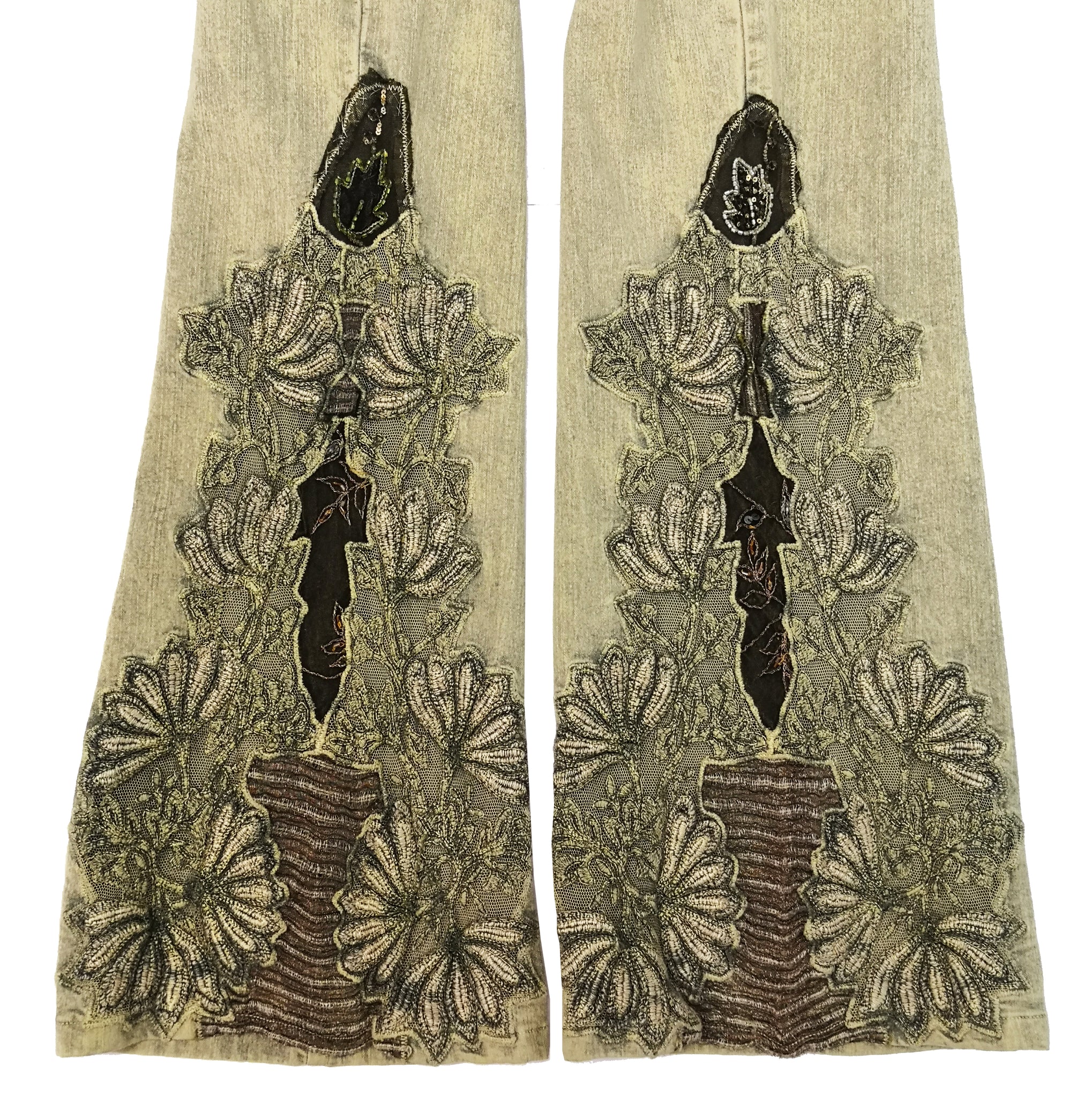 Norma Vintage _green denim trousers