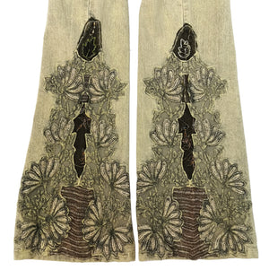 Norma Vintage _green denim trousers
