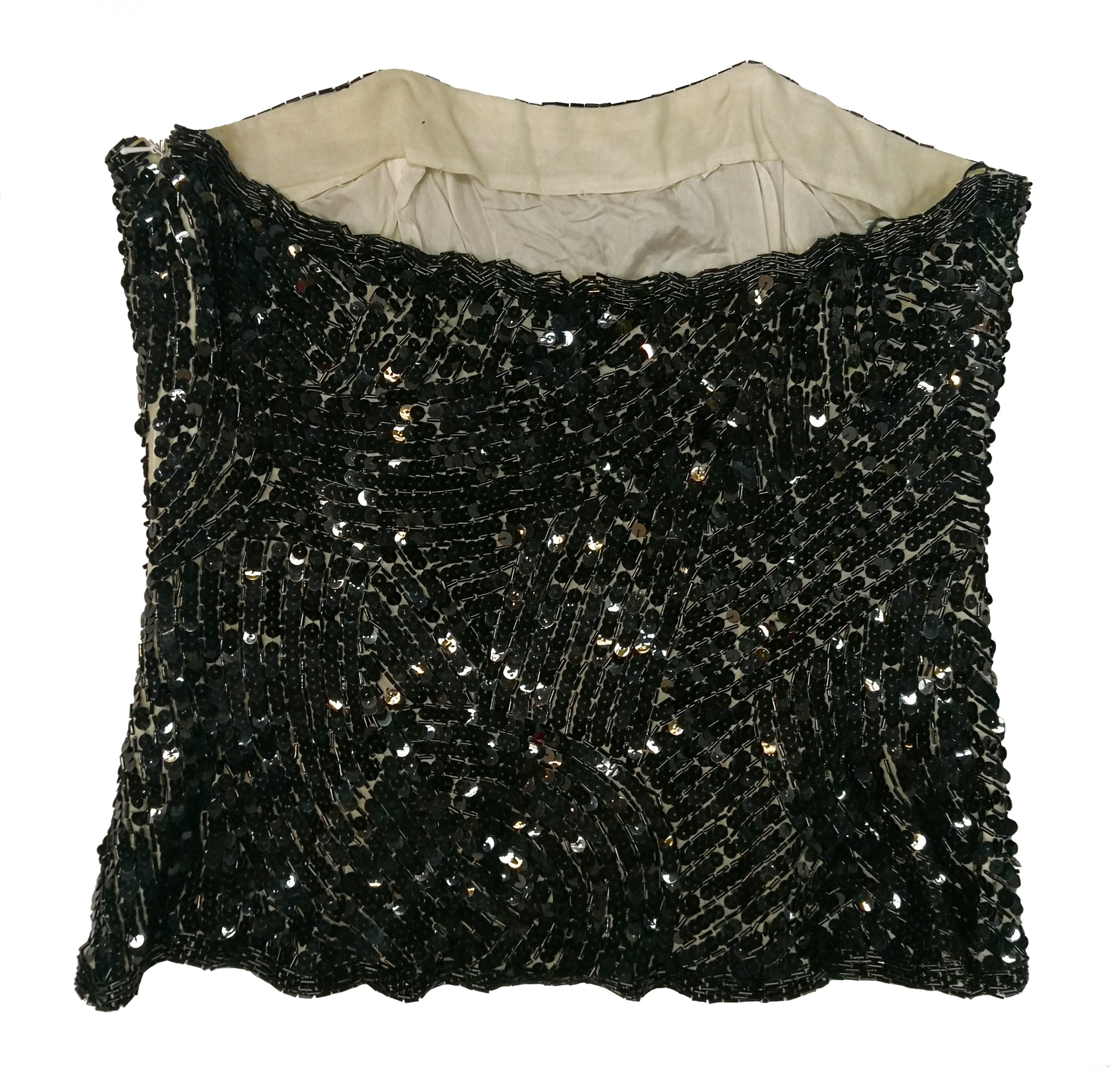 Norma Vintage _black sequins corsé