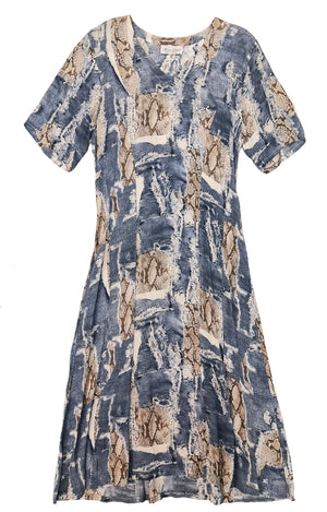 Norma Vintage _blue snake dress