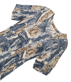 Norma Vintage _blue snake dress