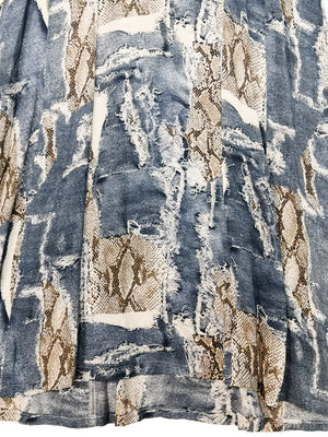 Norma Vintage _blue snake dress