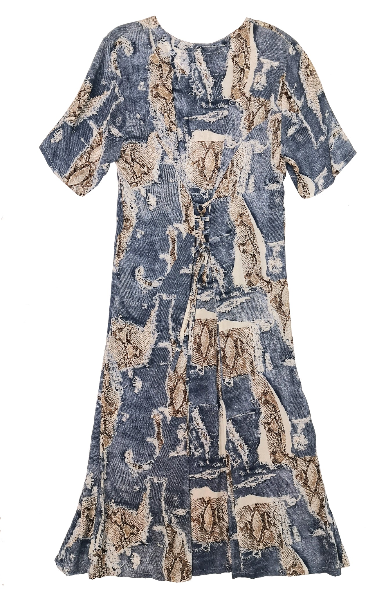 Norma Vintage _blue snake dress
