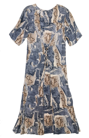 Norma Vintage _blue snake dress