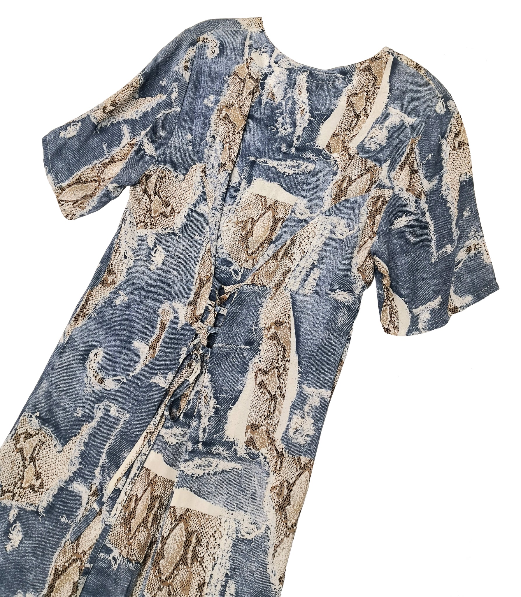 Norma Vintage _blue snake dress