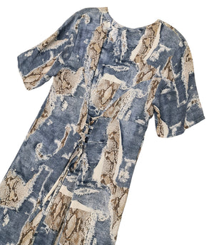 Norma Vintage _blue snake dress
