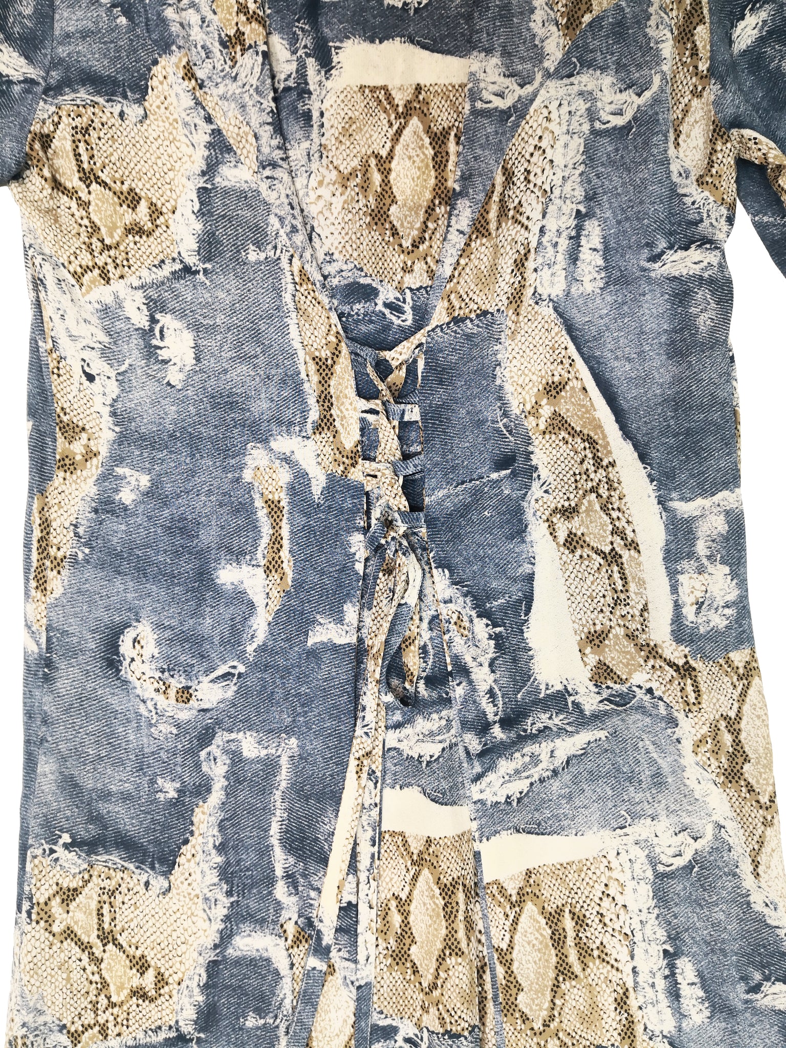 Norma Vintage _blue snake dress