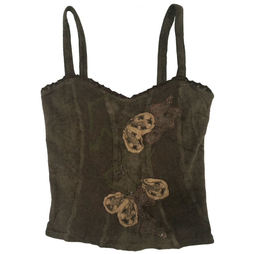 Norma Vintage _brown chenille corsé