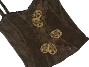 Norma Vintage _brown chenille corsé