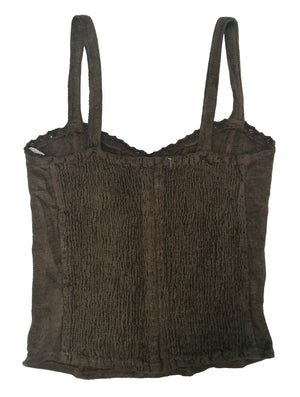 Norma Vintage _brown chenille corsé