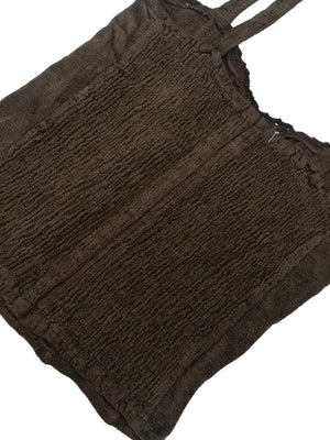 Norma Vintage _brown chenille corsé