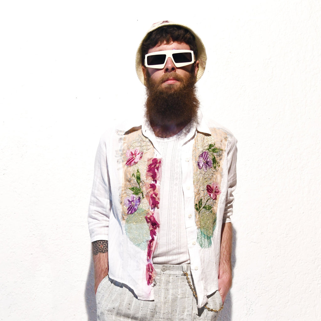 Norma Vintage _white flowers shirt