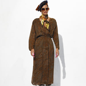 Norma Vintage _brown dress