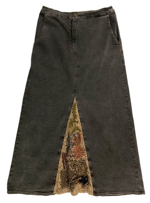 Norma Vintage _stone denim skirt