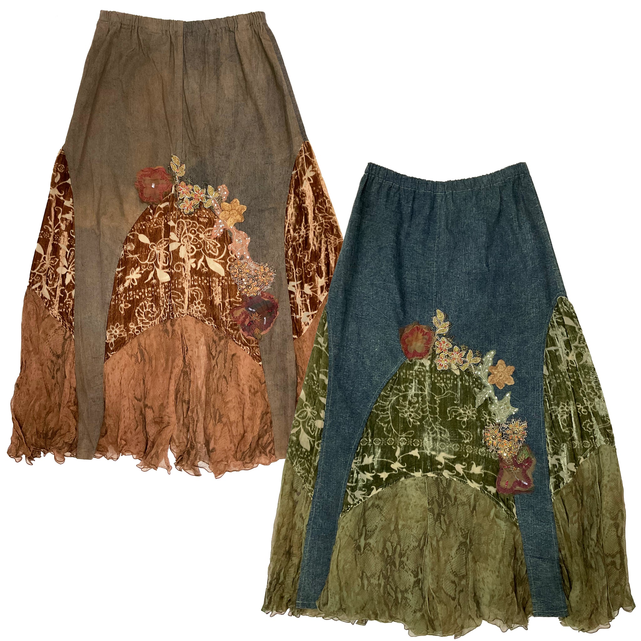 Norma Vintage _ brown denim skirt